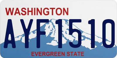 WA license plate AYF1510