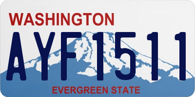 WA license plate AYF1511