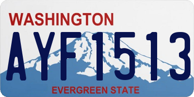 WA license plate AYF1513