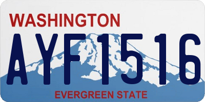 WA license plate AYF1516