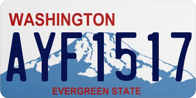 WA license plate AYF1517