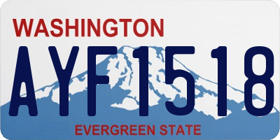 WA license plate AYF1518