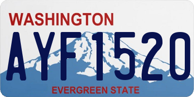 WA license plate AYF1520