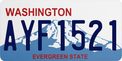 WA license plate AYF1521