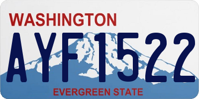 WA license plate AYF1522