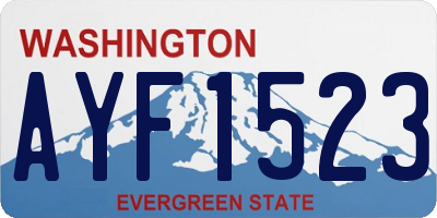 WA license plate AYF1523