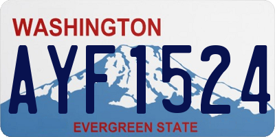 WA license plate AYF1524