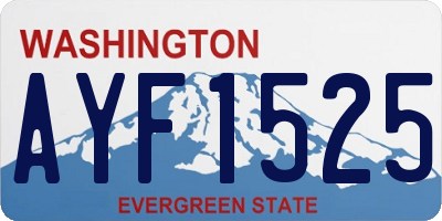 WA license plate AYF1525