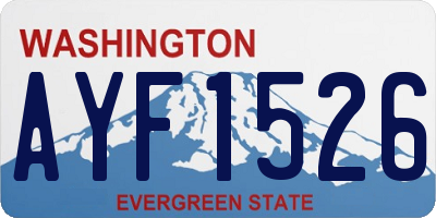 WA license plate AYF1526