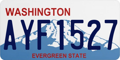 WA license plate AYF1527