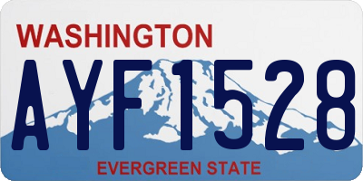 WA license plate AYF1528