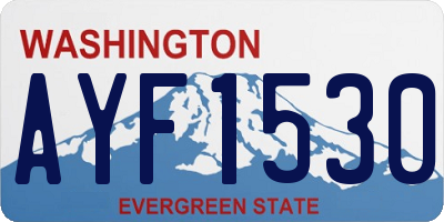 WA license plate AYF1530