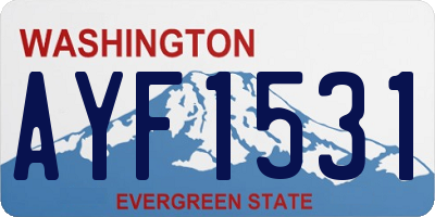 WA license plate AYF1531