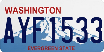 WA license plate AYF1533