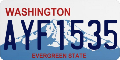 WA license plate AYF1535