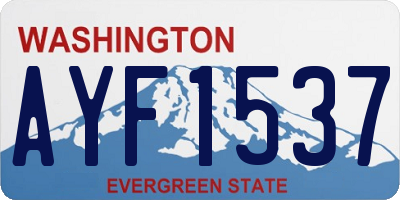 WA license plate AYF1537