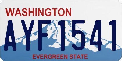 WA license plate AYF1541