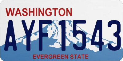 WA license plate AYF1543