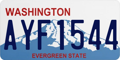 WA license plate AYF1544
