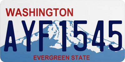 WA license plate AYF1545