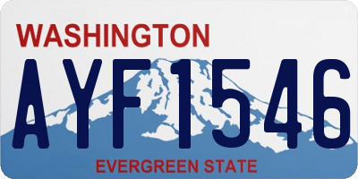 WA license plate AYF1546