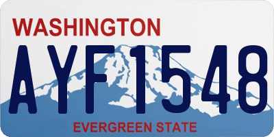 WA license plate AYF1548