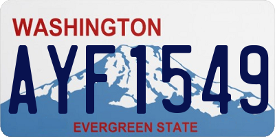 WA license plate AYF1549