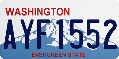 WA license plate AYF1552