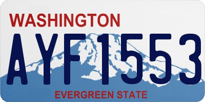 WA license plate AYF1553