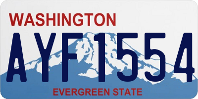 WA license plate AYF1554