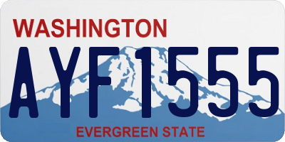 WA license plate AYF1555