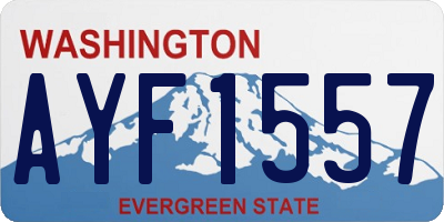 WA license plate AYF1557
