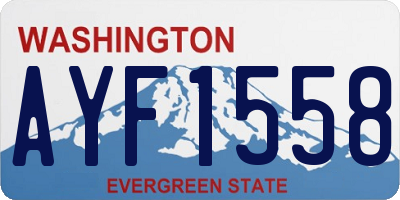 WA license plate AYF1558