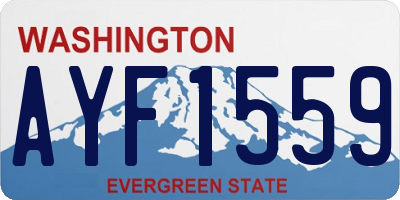 WA license plate AYF1559