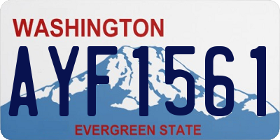 WA license plate AYF1561