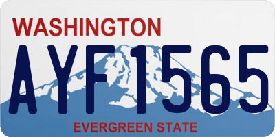 WA license plate AYF1565