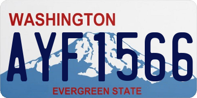 WA license plate AYF1566
