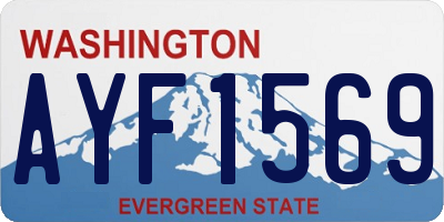 WA license plate AYF1569
