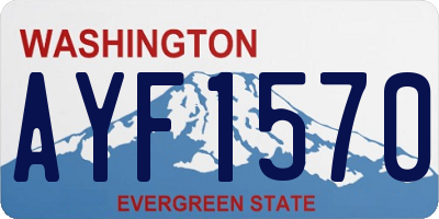 WA license plate AYF1570