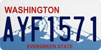 WA license plate AYF1571