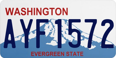 WA license plate AYF1572
