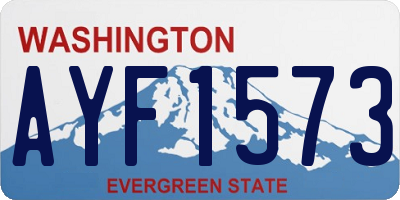 WA license plate AYF1573
