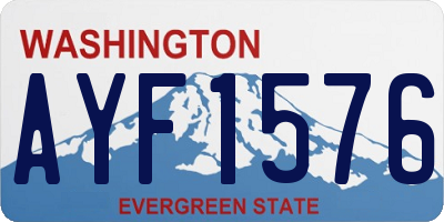 WA license plate AYF1576
