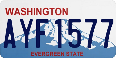 WA license plate AYF1577
