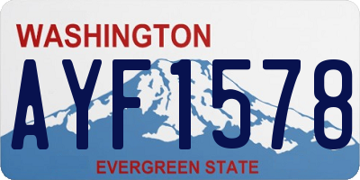 WA license plate AYF1578