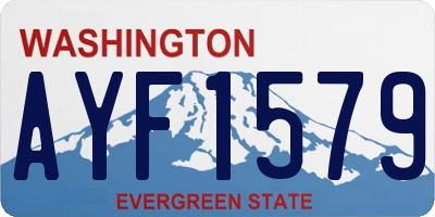 WA license plate AYF1579