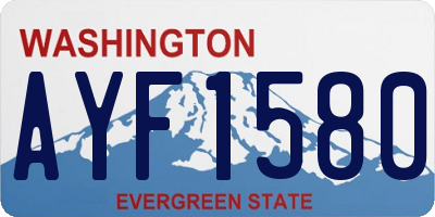 WA license plate AYF1580