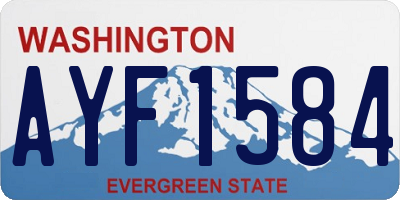 WA license plate AYF1584