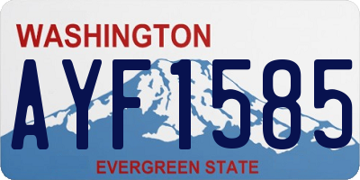 WA license plate AYF1585