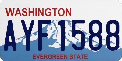 WA license plate AYF1588